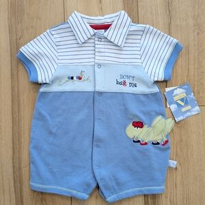 Vintage Baby Romper with Embroidery